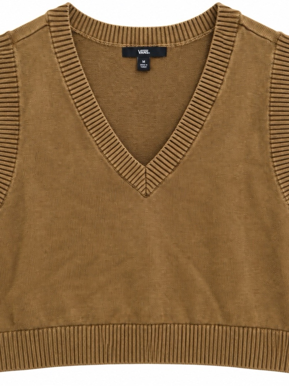 Vans Syd Sweater Vest Brown V-Neck Sweater Vest Size Medium